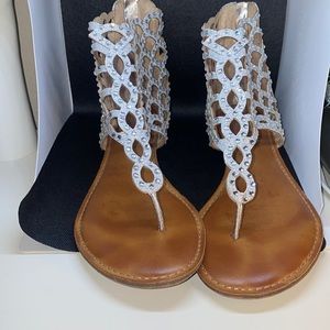 Zigisoho sandals silver with diamonds